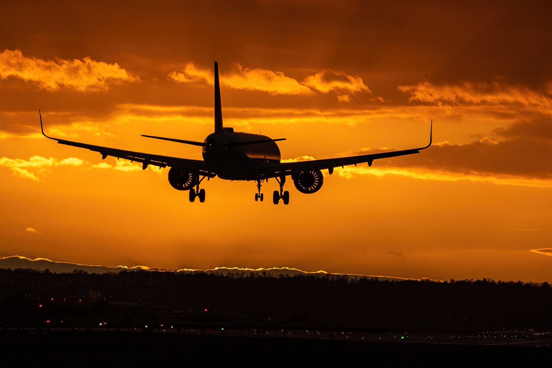 hotel pas de calais avion atterrissage coucher de soleil